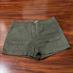 Time and Tru Dark Green Cargo Shorts